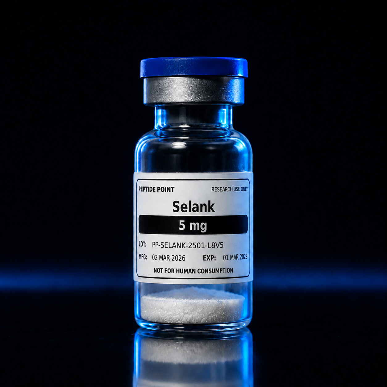 Selank 5 mg Research Vial von Peptide Point